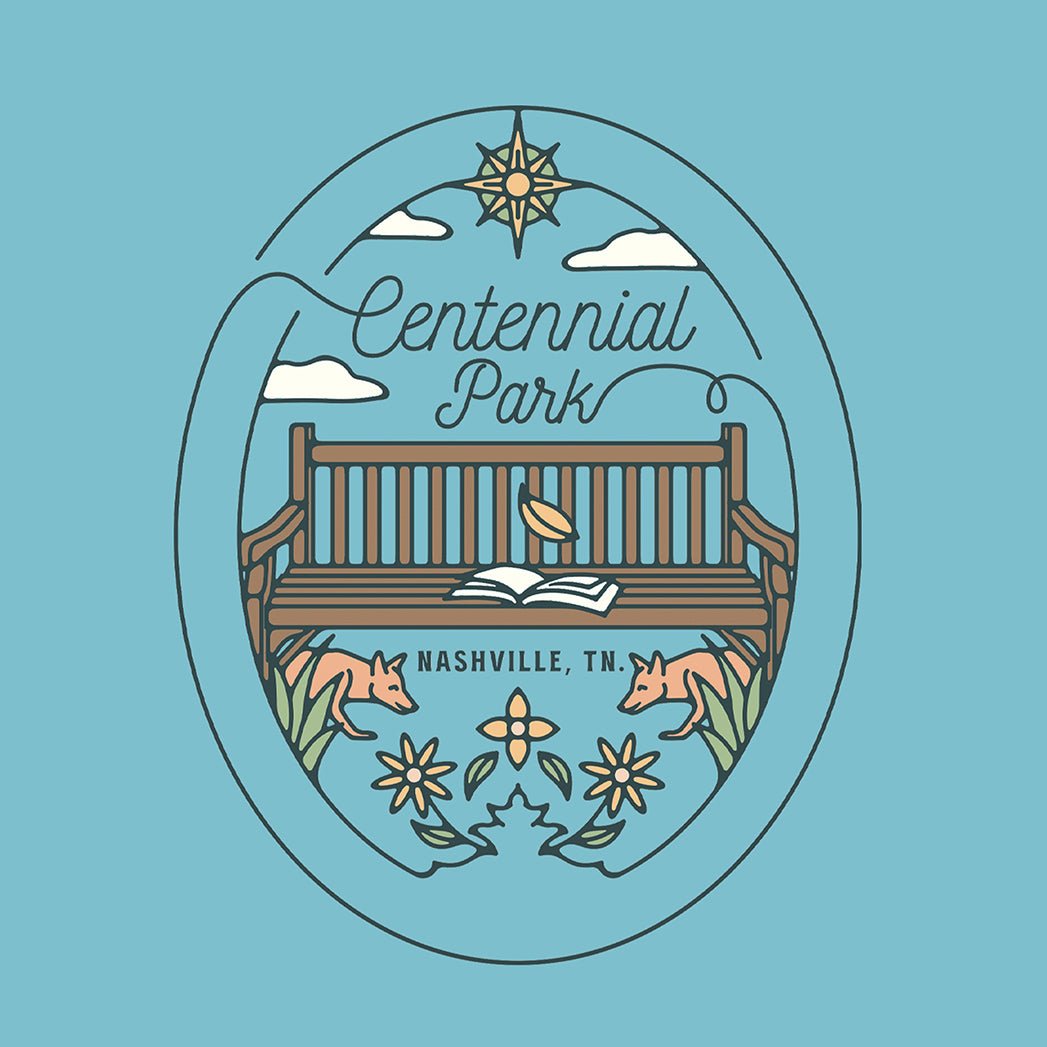 Centennial Park Bench T-Shirt - oval