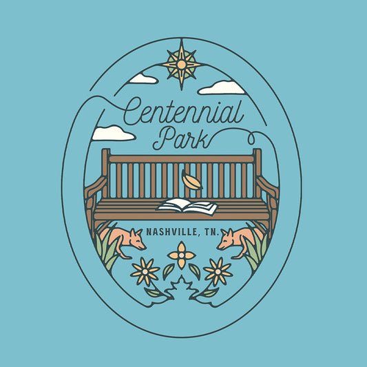 Centennial Park Bench T-Shirt - oval